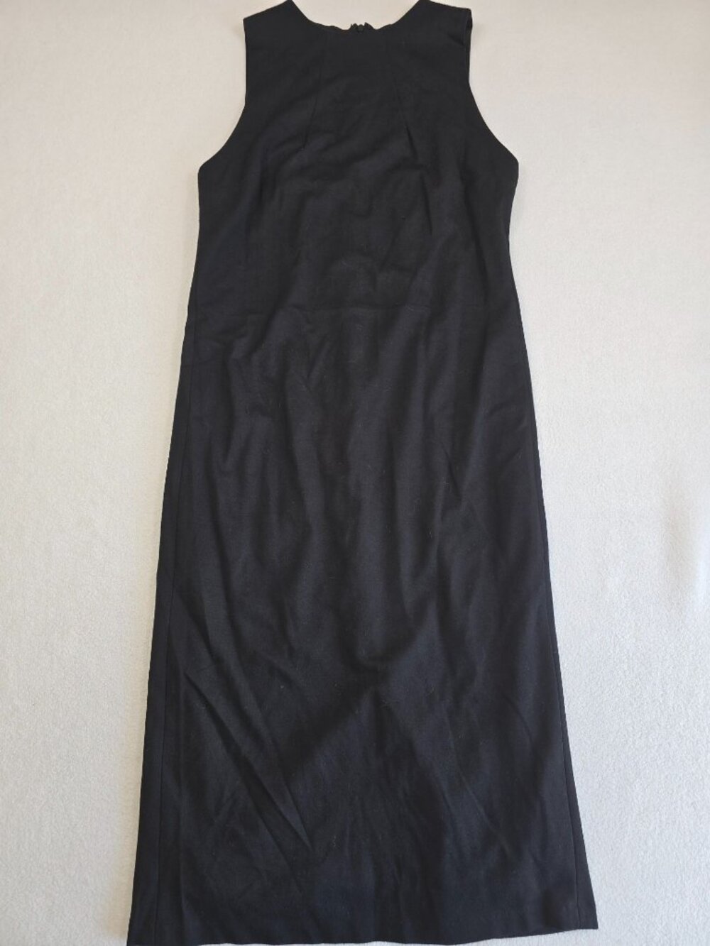 Tahari Small Black Sleeveless Sheath Midi Dress LBD